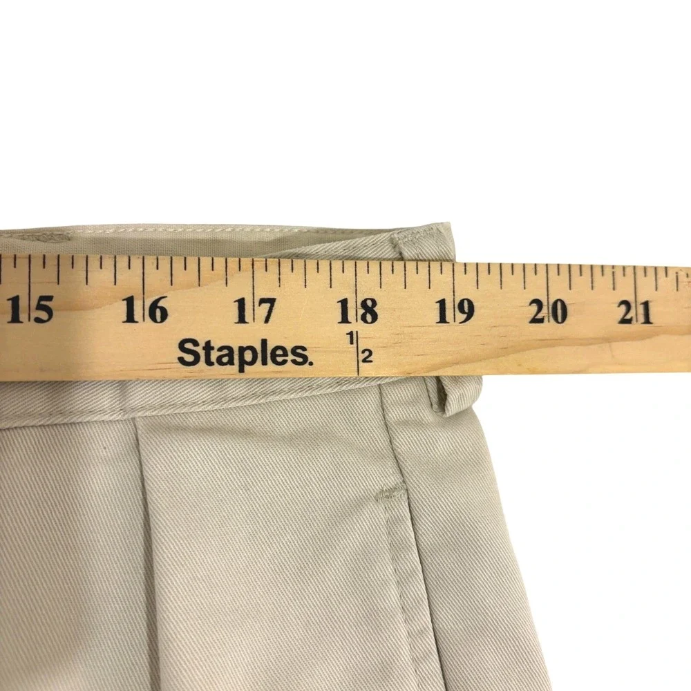 Polo Ralph Lauren Double Pleated Andrew Pant Mens 38x31 Khaki Tan Chino Relaxed